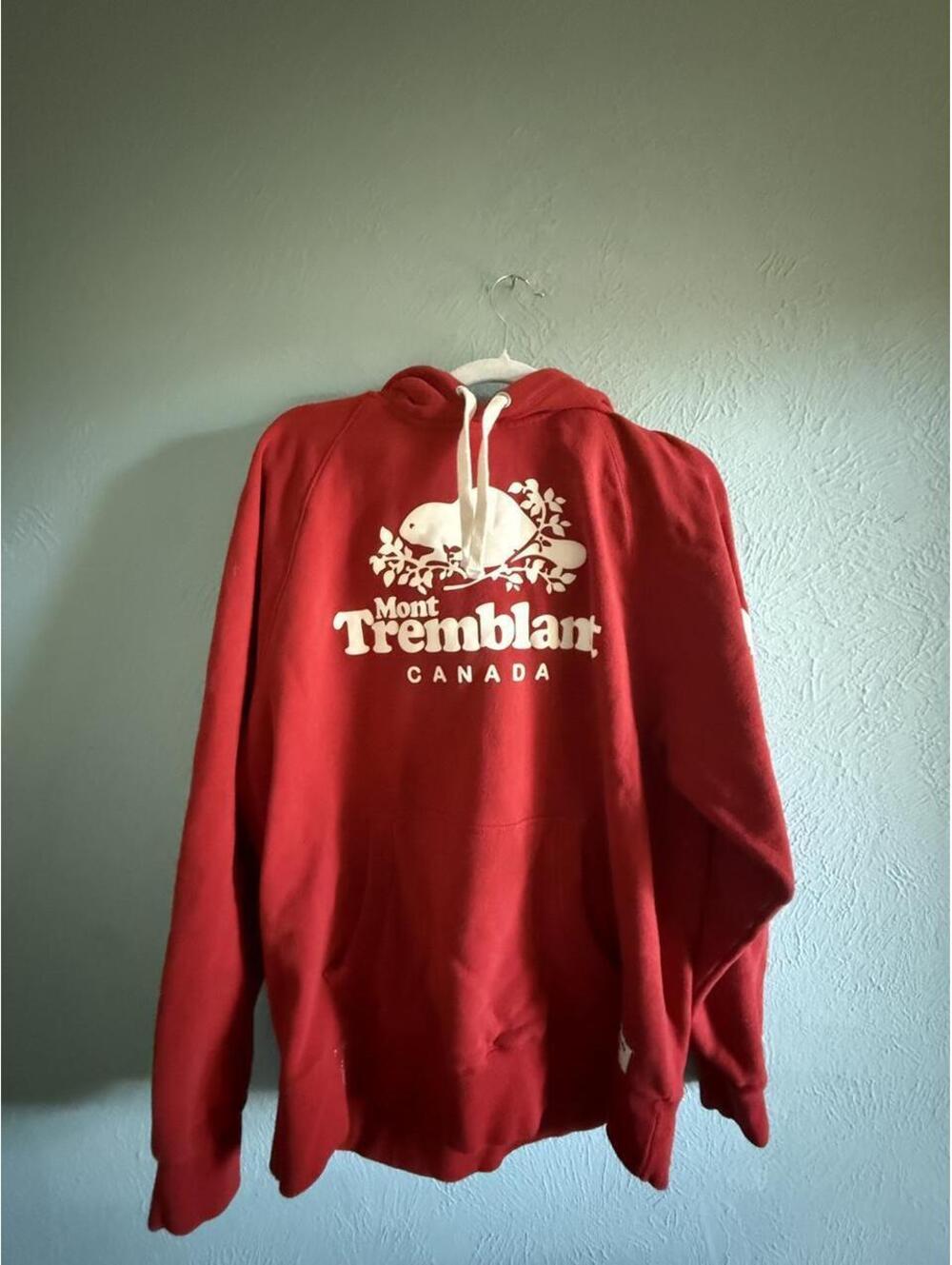 Roots Mont Tremblant Canada Hoodie Sweatshirt red
